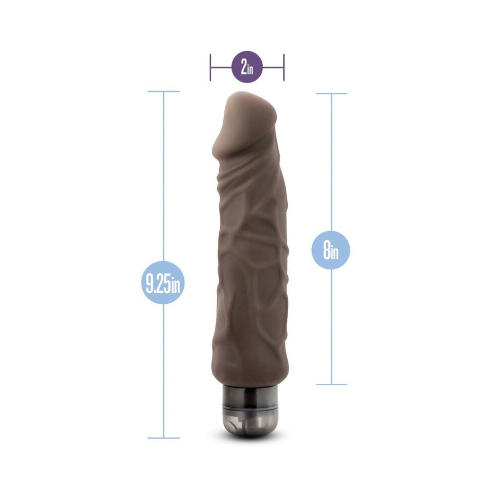 Au Naturel Home Wrecker 9.5 in. Dual Density Vibrating Dildo Brown - Fantasies Boutique