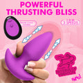 BANG! Thrusting & Vibrating Silicone Butt Plug Purple