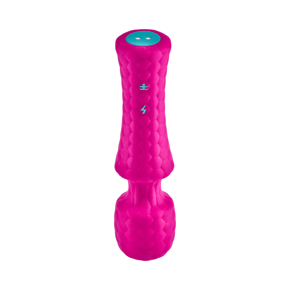 FemmeFunn Ultra Wand Mini Rechargeable Flexible Textured Silicone Vibrator Pink - Fantasies Boutique