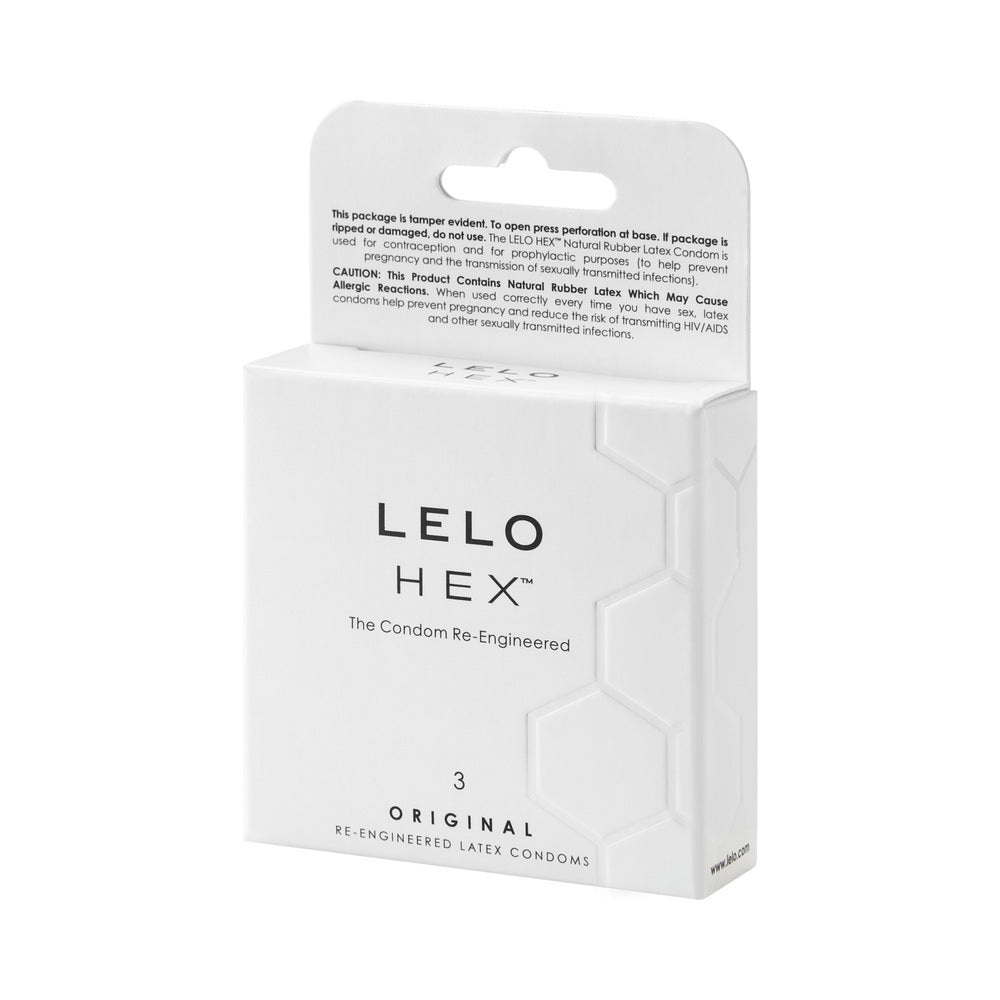 LELO HEX Original Lubricated Latex Condoms 3-Pack - Fantasies Boutique