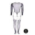 Le Desir Shade Kalyke XXIII Bodystocking with Turtleneck Black Queen Size - Fantasies Boutique