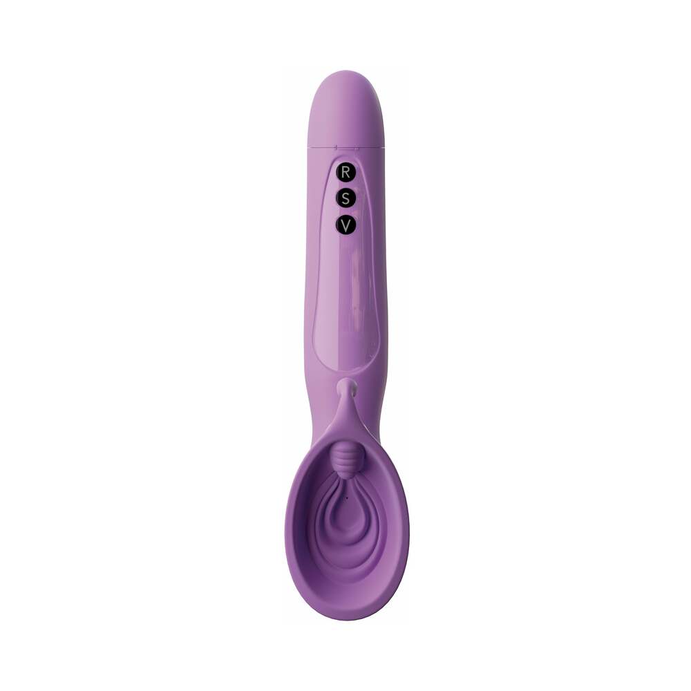 Fantasy For Her Vibrating Roto Suck-Her Silicone Vulva Pump Purple - Fantasies Boutique
