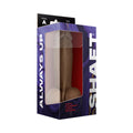 Shaft Model A: 8.5 in. Dual Density Silicone Dildo with Balls Oak