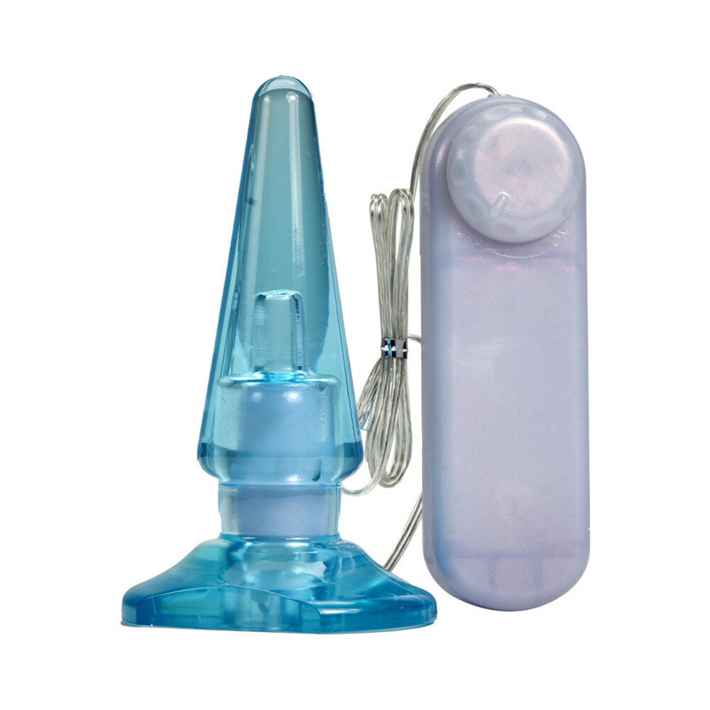 B Yours Basic Anal Pleaser Remote-Controlled Vibrating Anal Plug Blue - Fantasies Boutique