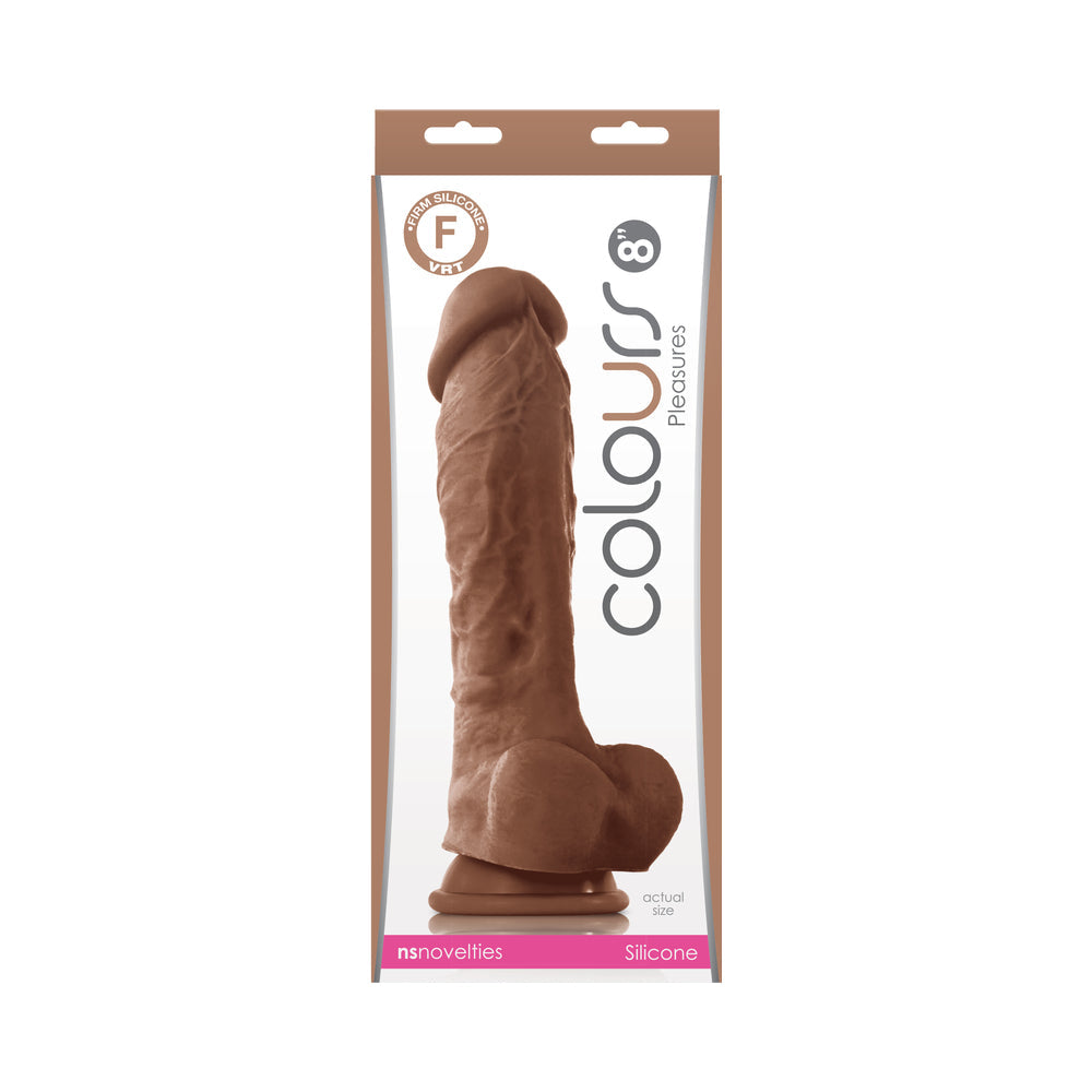 Colours Pleasures 8 in. Dildo Brown - Fantasies Boutique