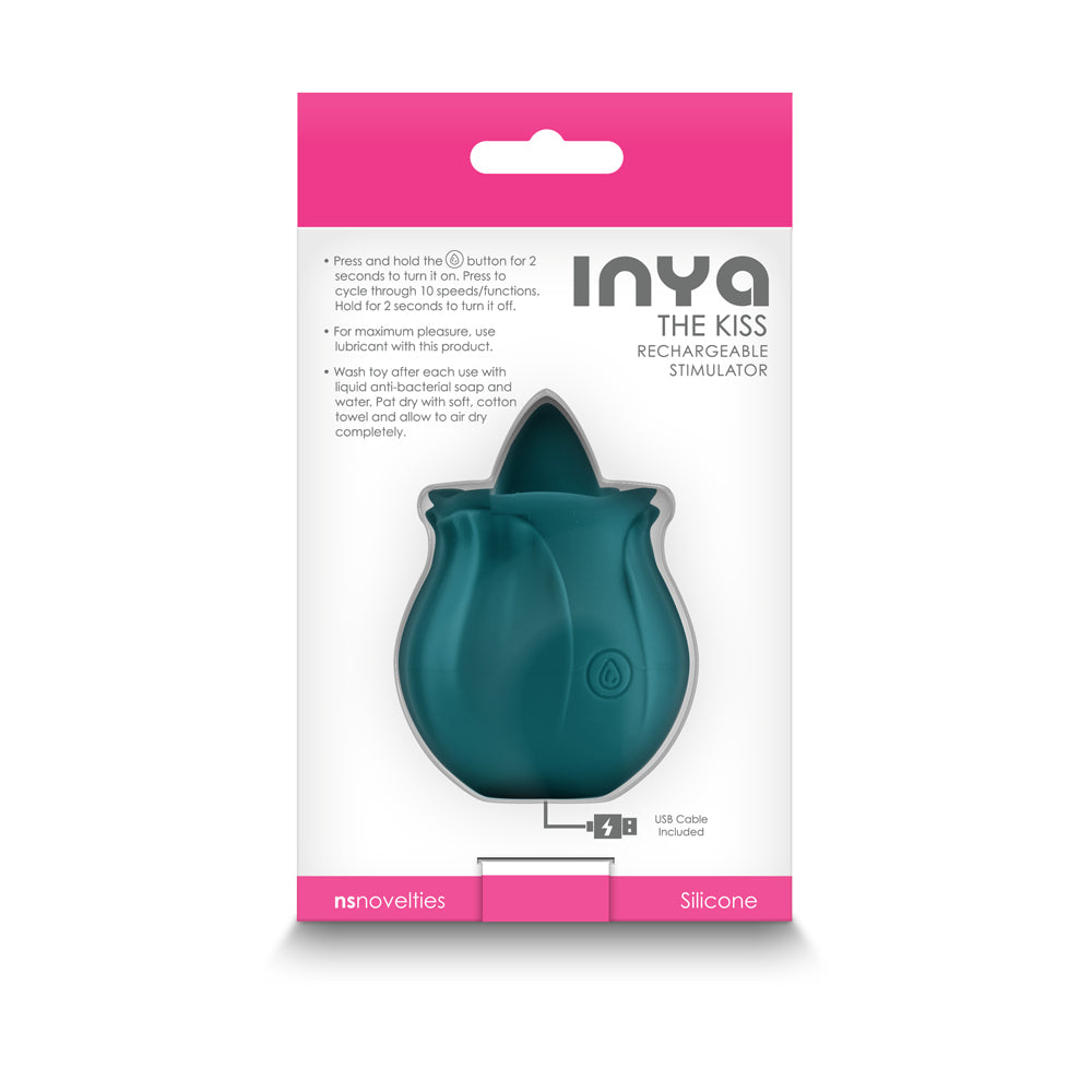INYA The Kiss Rechargeable Stimulator Dark Teal - Fantasies Boutique