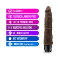 Dr. Skin Vibe 1 Realistic 9 in. Vibrating Dildo Brown - Fantasies Boutique
