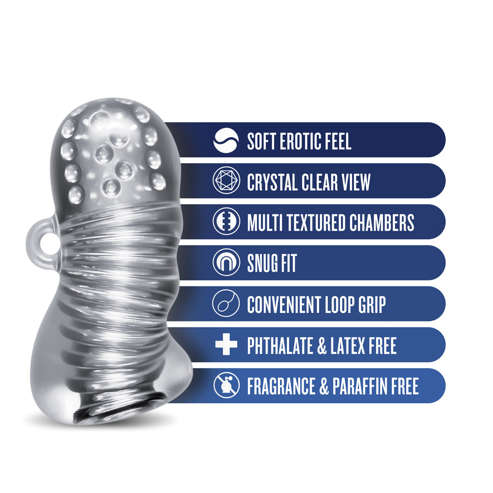 RIZE! Squeezy Ergonomic Stroker Clear - Fantasies Boutique