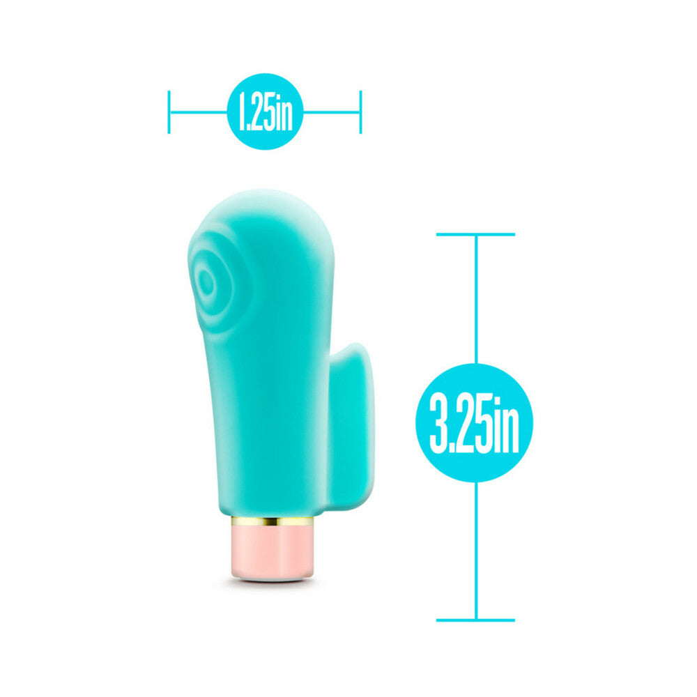 Aria Sensual AF Rechargeable Silicone Mini Vibrator Teal - Fantasies Boutique