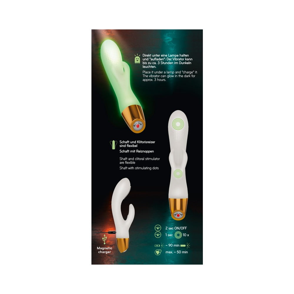 You2Toys Glow-in-the-Dark Rabbit Vibrator - Fantasies Boutique