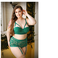 Fantasy Lingerie Curve Nadine Longline Contour Cup Bra & High-Waist Panty Emerald XL/2XL - Fantasies Boutique