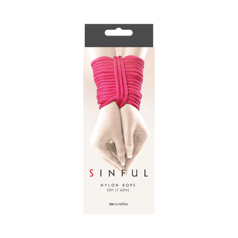 Sinful Nylon Rope 25 ft. Pink - Fantasies Boutique