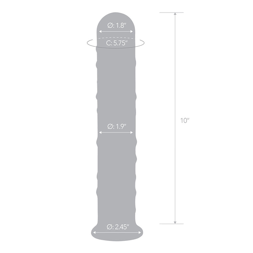 Glas 10 in. Extra Large Glass Dildo - Fantasies Boutique