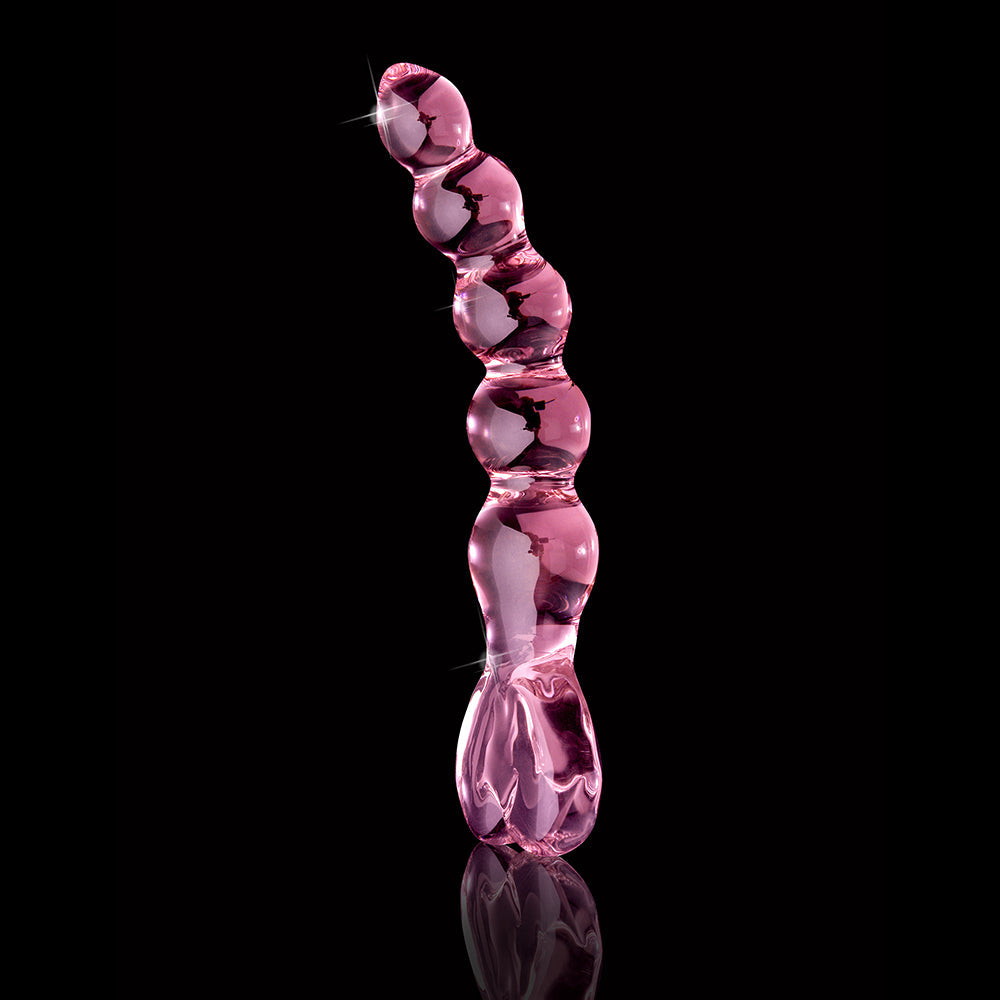 Icicles No. 43 Glass Massager with Heart-Shaped Handle Pink - Fantasies Boutique