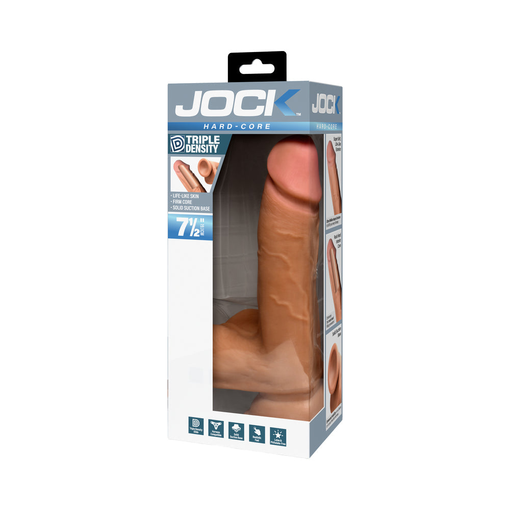 JOCK Hard-Core +Triple Density Dildo with Balls 7.5 in. Medium
