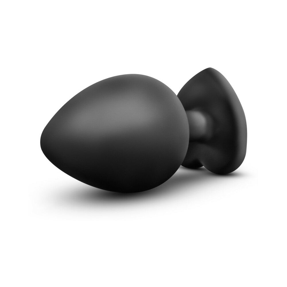 Blush Temptasia Bling Anal Plug with Heart-Shaped Gem Base Large Black - Fantasies Boutique