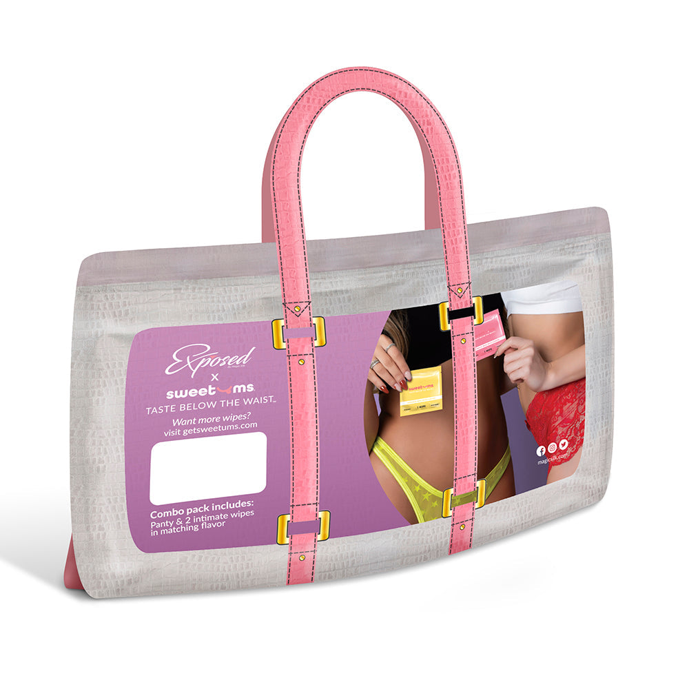 Magic Silk Sweetums Crotchless Low Rise Panty Grape L/XL