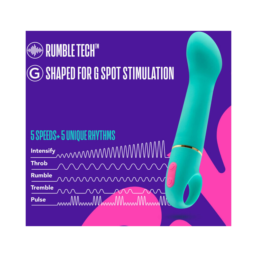 Aria Flirty AF Silicone G-Spot Vibrator Teal - Fantasies Boutique