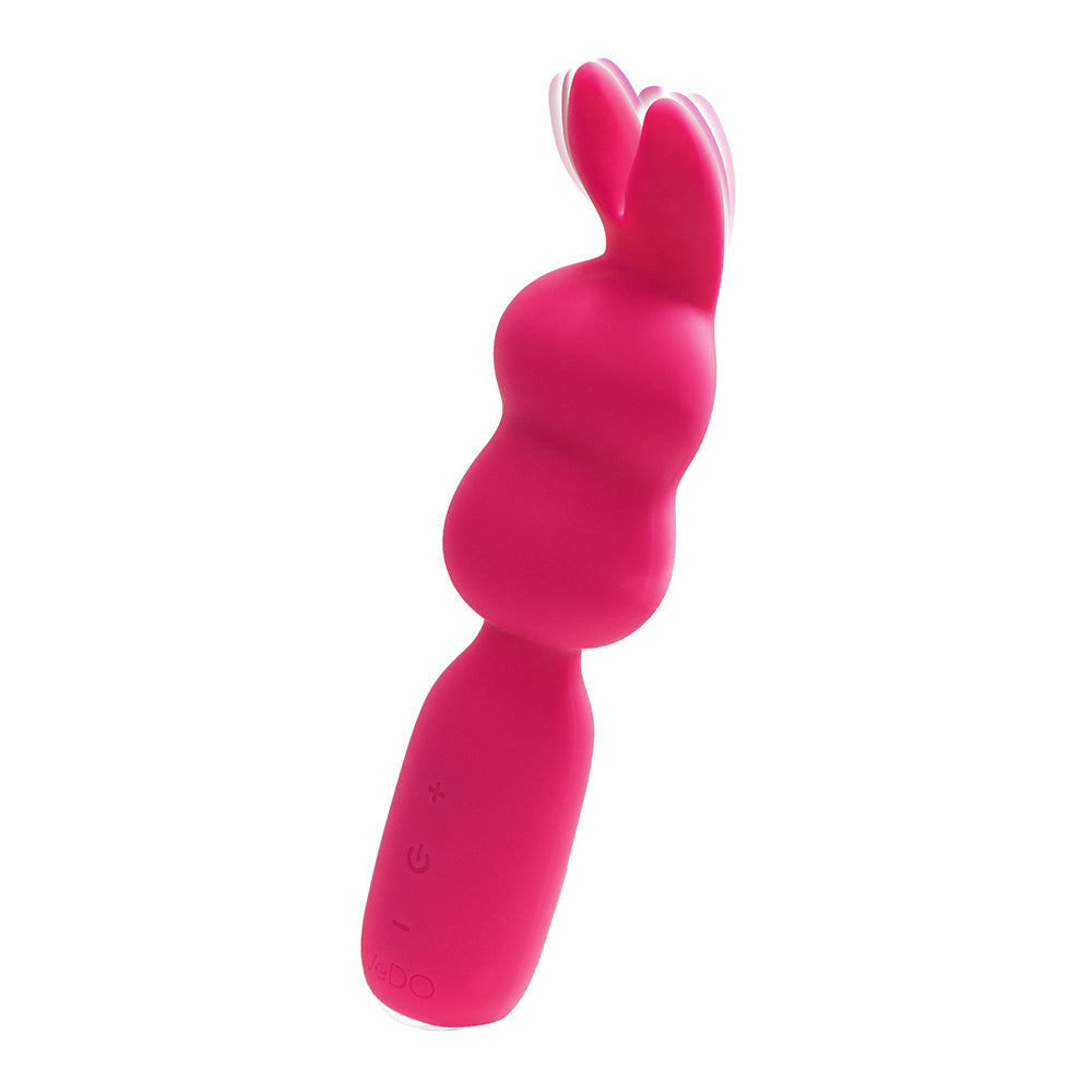 VeDO Hopper Bunny Rechargeable Silicone Mini Wand Vibrator Pink - Fantasies Boutique