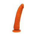 Curve Toys Rooster Lucky Pierre 8.5 in. Silicone Dildo with Suction Cup Orange