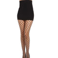 Dreamgirl Double-Knitted Fence-Net Pantyhose Black OS - Fantasies Boutique