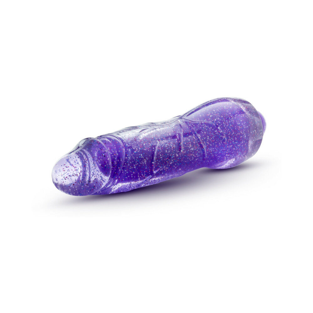 Glow Dicks Molly Color Changing 8 in. Vibrating Dildo Glitter Purple - Fantasies Boutique