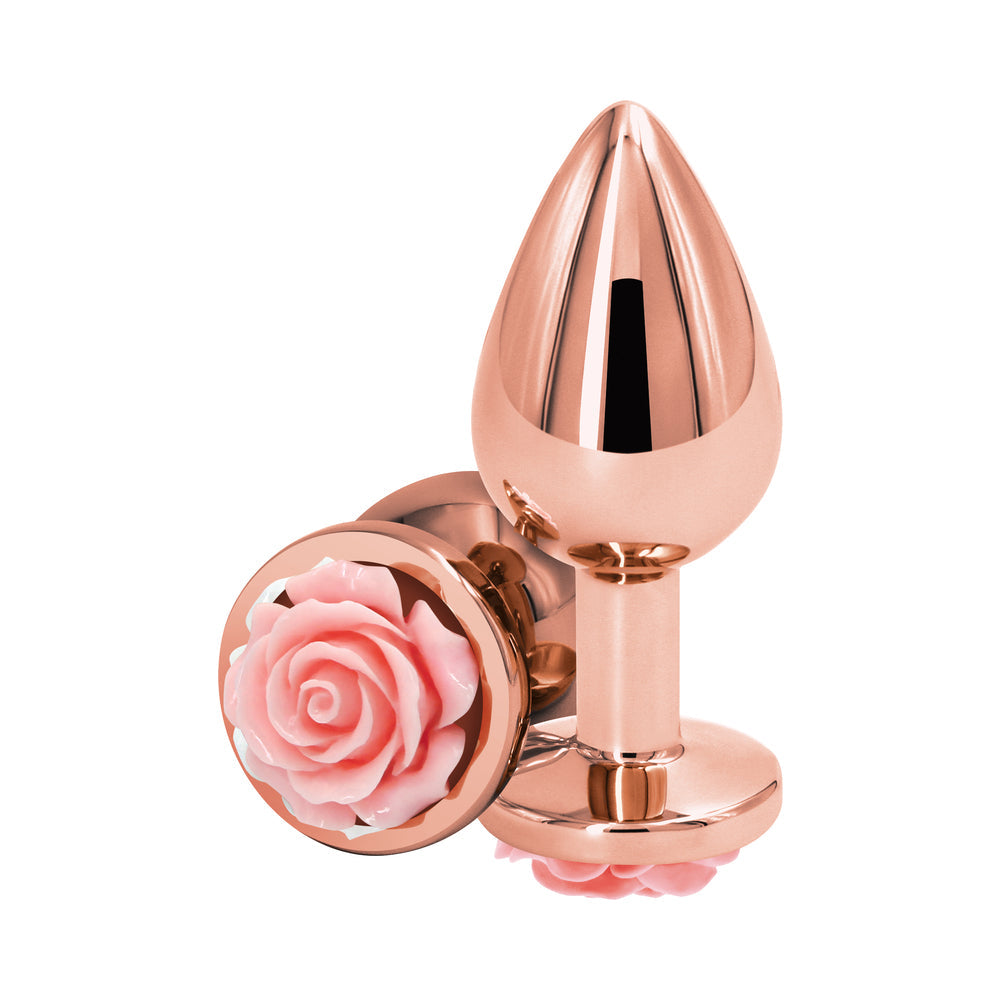 Rear Assets Rose Anal Plug Medium Pink - Fantasies Boutique