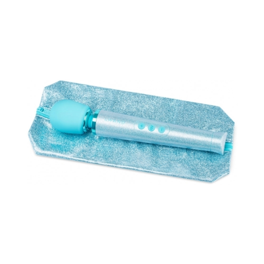 Le Wand All That Glimmers Petite Rechargeable Vibrating Massager Special Edition Set Light Blue - Fantasies Boutique