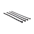 Ouch! Urethral Sounding Advanced Silicone Spiral Screw Plug Set Black 7 mm / 8 mm / 9 mm / 10 mm
