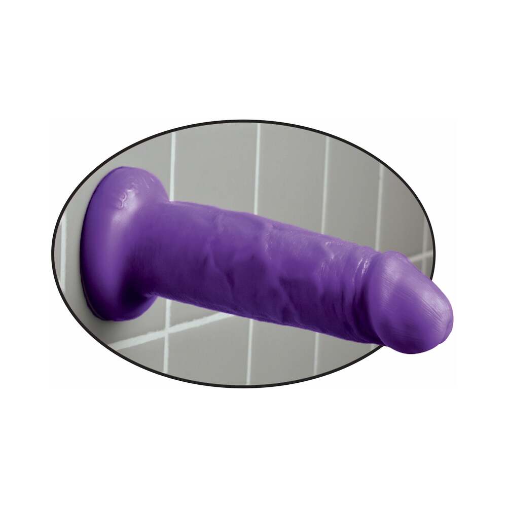 Dillio 6 in. Chub Realistic Dildo With Suction Cup Purple - Fantasies Boutique