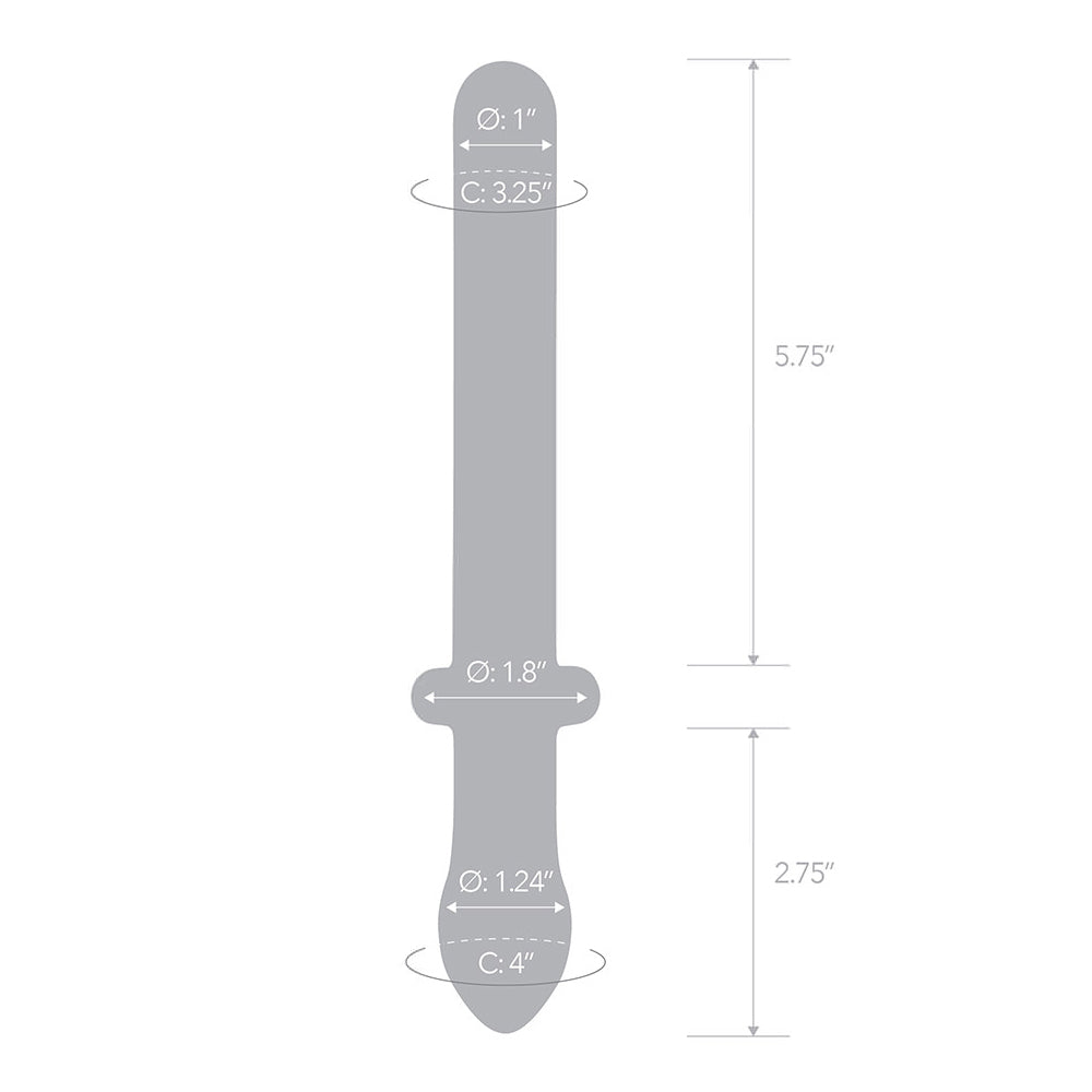 Glas Classic 9.25 in. Smooth Dual-Ended Glass Dildo - Fantasies Boutique