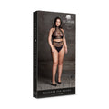 Le Desir Shade Carpo XLVI 2-Piece with Turtleneck, Crop Top & Panty Black Queen Size - Fantasies Boutique