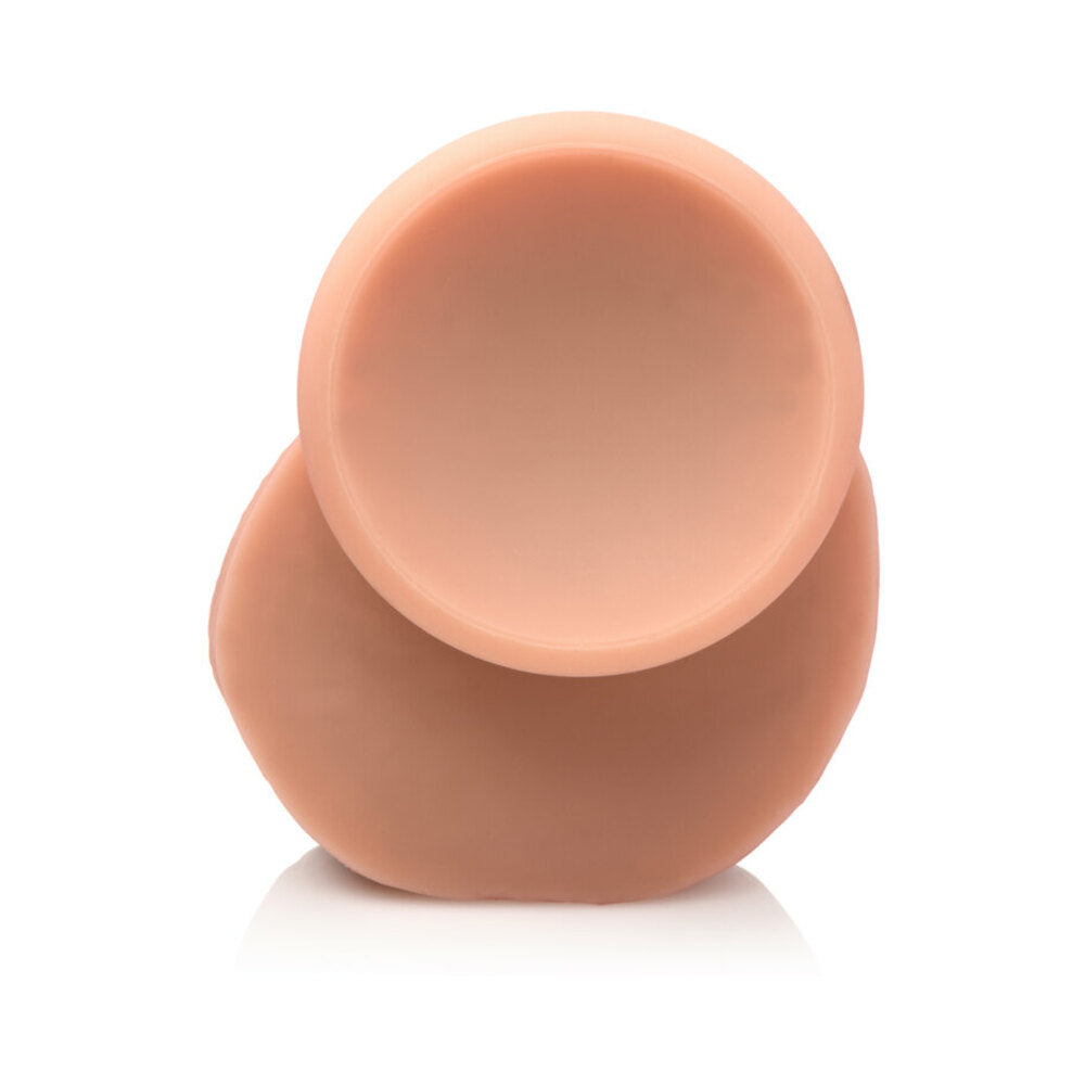 Curve Toys Jock Dual Density 7 in. Silicone Dildo with Balls & Suction Cup Light - Fantasies Boutique
