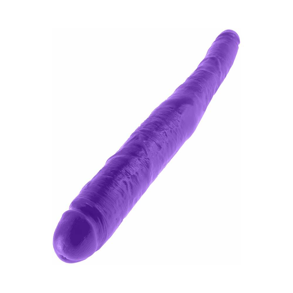 Dillio 16 in. Double Dong Realistic Dual-Ended Dildo Purple - Fantasies Boutique