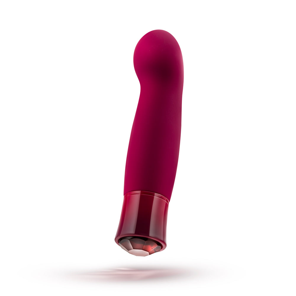 Oh My Gem Classy Rechargeable Warming Silicone G-Spot Vibrator Garnet - Fantasies Boutique
