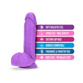 Neo 11 in. Dual Density Dildo with Balls Neon Purple - Fantasies Boutique