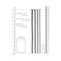 Ouch! Urethral Sounding Advanced Silicone Spiral Screw Plug Set Black 7 mm / 8 mm / 9 mm / 10 mm
