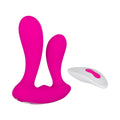 Adam & Eve Rechargeable Remote-Controlled Silicone Dual Entry Vibrator Pink - Fantasies Boutique