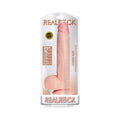RealRock Realistic 12 in. Straight Dildo With Balls and Suction Cup Beige - Fantasies Boutique