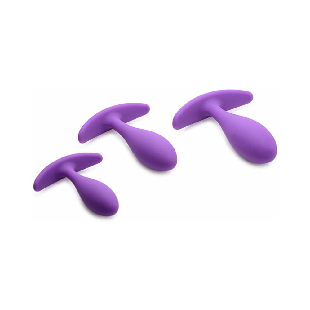 Gossip Rump Bumpers 3-Piece Silicone Anal Plug Training Set Violet - Fantasies Boutique