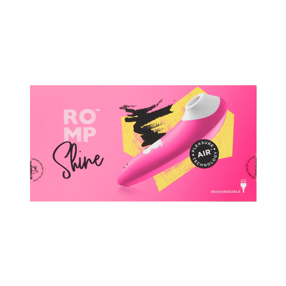 ROMP Shine Rechargeable Silicone Pleasure Air Clitoral Vibrator Pink - Fantasies Boutique