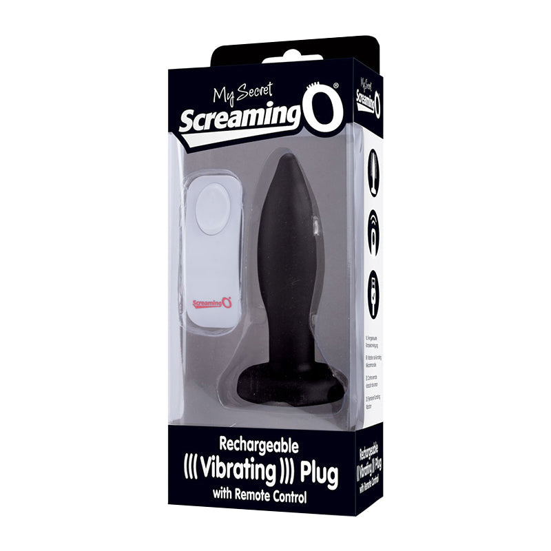 Screaming O My Secret Remote Vibrating Plug - Black - Fantasies Boutique