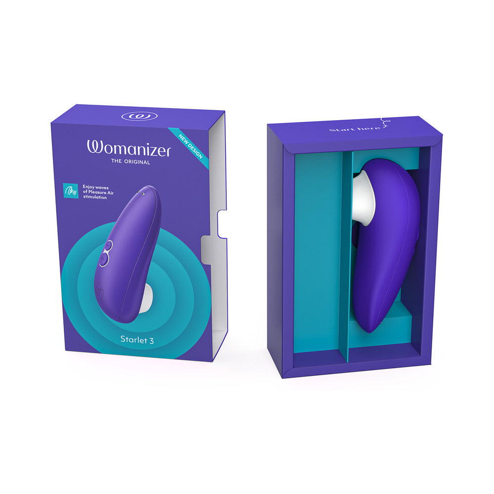 Womanizer Starlet 3 Rechargeable Silicone Compact Pleasure Air Clitoral Stimulator Indigo - Fantasies Boutique