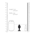 Ouch! Black & White Silicone Butt Plug With Removable Jewel Black