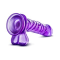 B Yours Basic 8 Realistic 9 in. Dildo with Balls Purple - Fantasies Boutique