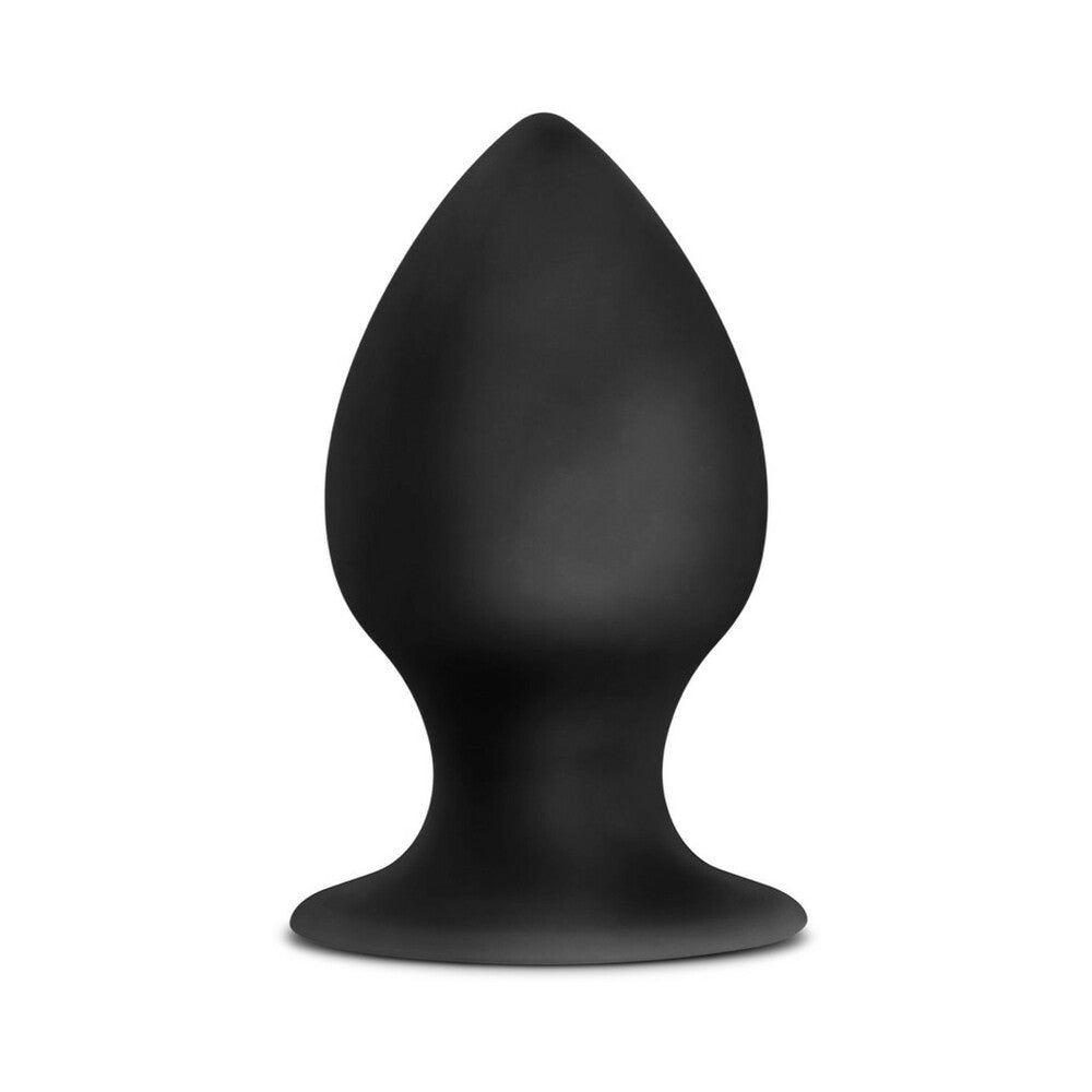 Anal Adventures Platinum Silicone Anal Stout Plug Large Black - Fantasies Boutique