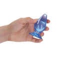 RealRock Crystal Clear 3.5 in. Anal Plug Blue - Fantasies Boutique