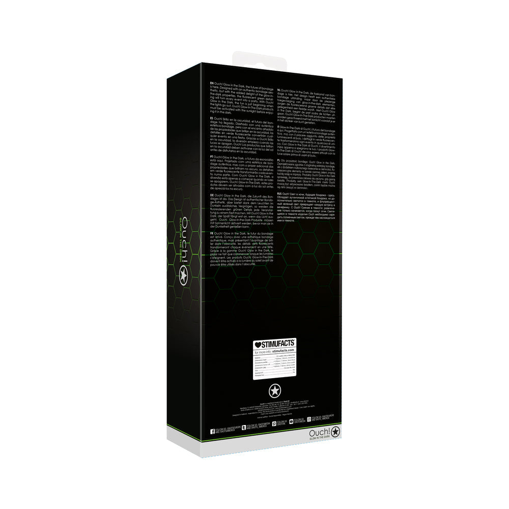 Ouch! Glow in the Dark 7-Piece Bondage Kit Neon Green - Fantasies Boutique