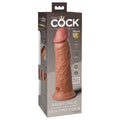 King Cock Elite 8 in. Vibrating Realistic Dildo With Suction Cup Tan - Fantasies Boutique