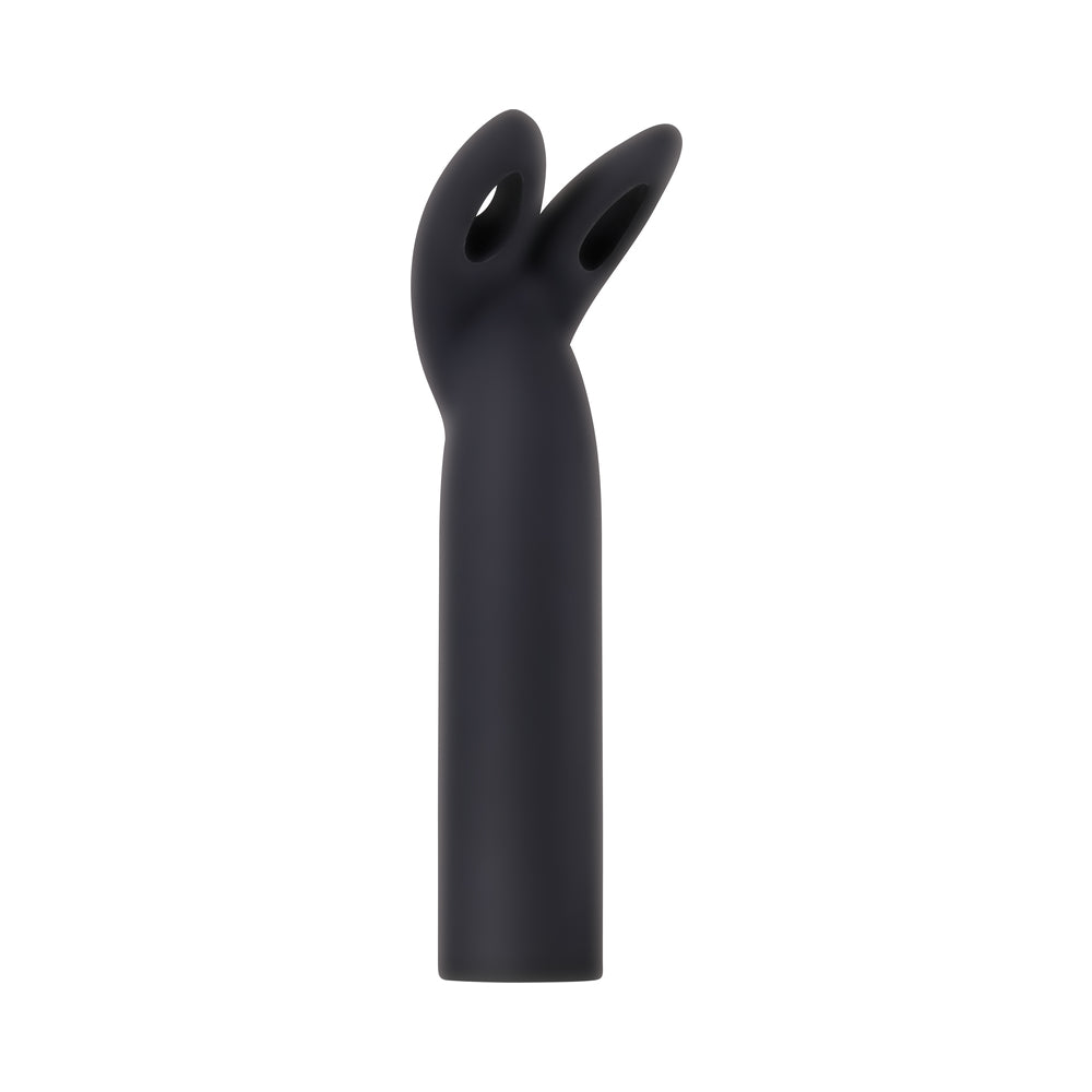 Evolved Four Play Rechargeable Silicone Bullet Vibrator and 3-Piece Sleeve Set Black - Fantasies Boutique